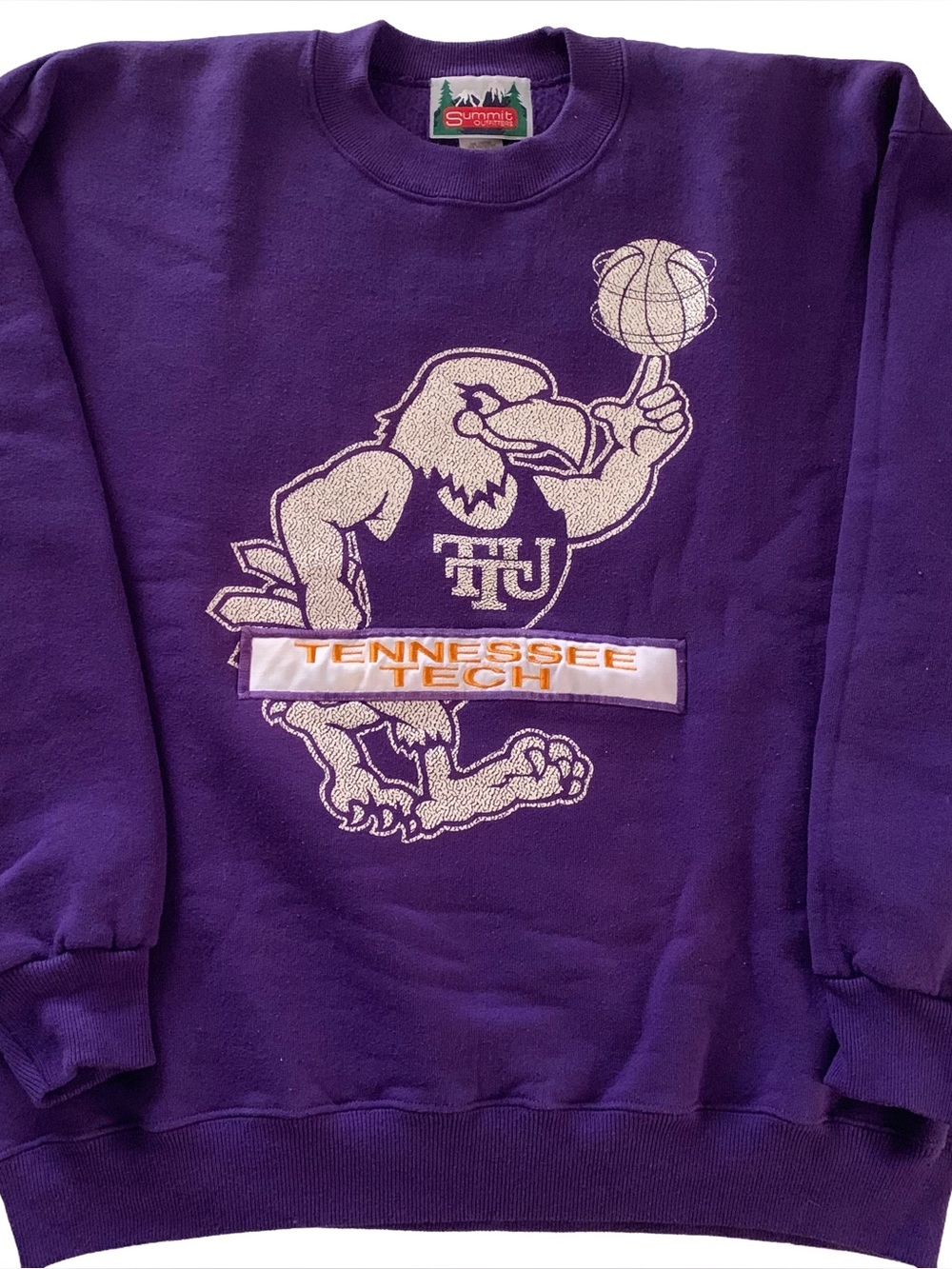 Vintage Tennessee Tech University Golden Eagles Crewneck Sweatshirt Large Rare